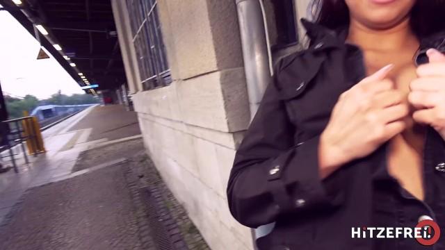 Action HITZEFREI.dating BLOWJOB at the Train Station, FUCK in the SUNRISE Dick Sucking - 2