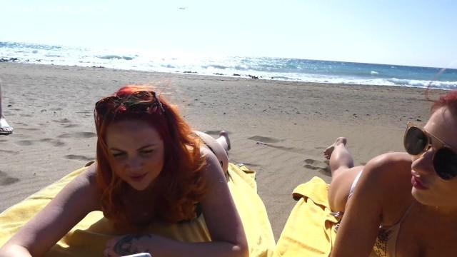 Two Topless Redheads Wind Blown but Sexy - 1