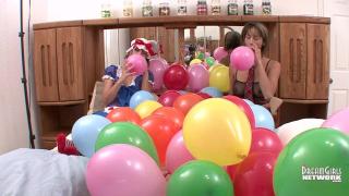 WorldSex Costumed Looner Freaks Blow Balloons up & Pop them...