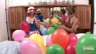 Masturbating Costumed Looner Freaks Blow Balloons up & Pop them Interview