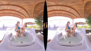 Women Fucking 3D VR Hot Tub Fun with Topless Teen Girls...