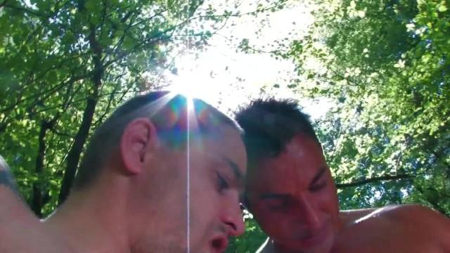 Aletta Ocean Lost Pussy in the Forest Fuck by two Big Cock Stepsis - 1