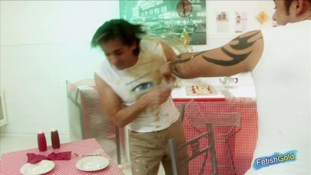 Gay-Torrents Two Waitresses Fight with Food and Gets Banged by two Clients at Restaurant Dicksucking