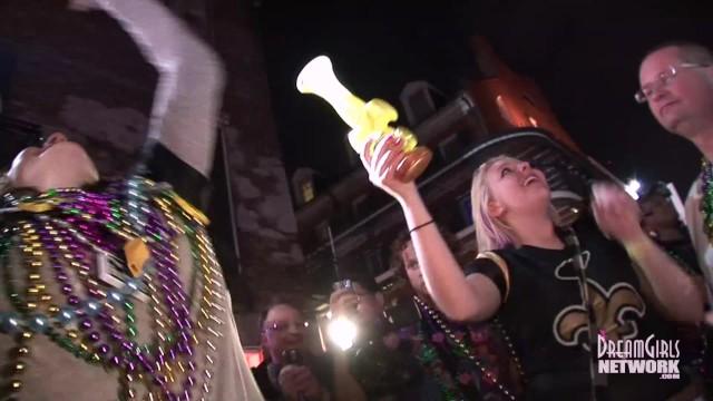 Party Girls Show Huge Tits on Bourbon St in new Orleans - 1