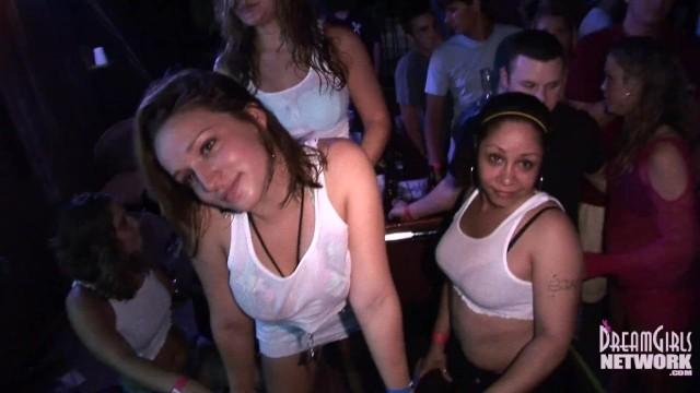 Cum On Tits College Teens so Hot in Wet Bikini Contest at Local Club Bareback - 1