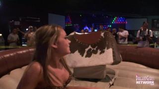 Rocco Siffredi Their Ass & Titties Jiggle in Lingerie as they Ride the Bull Caught