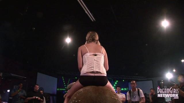 Their Ass & Titties Jiggle in Lingerie as they Ride the Bull - 1