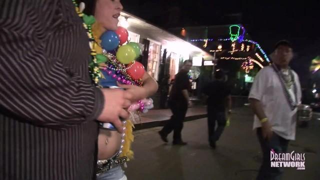 Excitemii 19 Y/O Perky Titties Roams Bourbon St for Beads CelebsRoulette