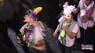 Gay Hunks Getting Girls to Flash from our Balcony at Mardi Gras Culote