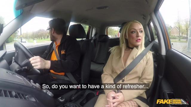FakeHub - Blonde British Bouncing on her Driving Instructors Big Cock - 1