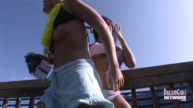 HDHentaiTube Spring Break Beach Party with Hot Coeds Showing their Tits Best Blowjobs Ever