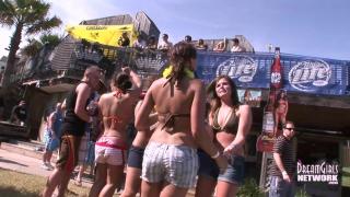 Firsttime Freaky Girls get Naked in the VIP of Spring Break Party Female Domination
