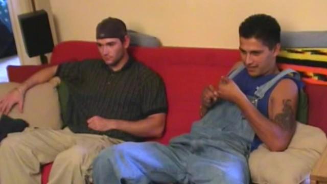 Two Straight Guys Jerk off next to each other - 1