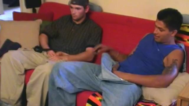 Bisexual Two Straight Guys Jerk off next to each other BravoTube - 1