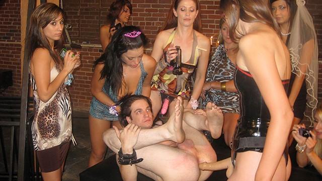 WILD BACHELORETTE PARTY ORGY! THESE BITCHES ARE CRAZY! ROUGH PEGGING & BDSM - 1