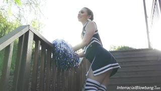 24Video Cheerleader Teen Arietta Adams ask a Black Team to Destroy her Face Hung