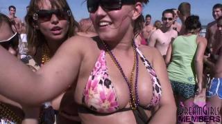 Hardon College Coed Bikini Girls Party Hard on the Beach in Texas Gaybukkake