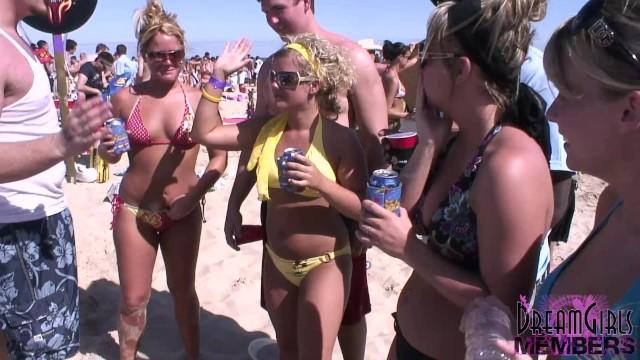 College Coed Bikini Girls Party Hard on the Beach in Texas - 2