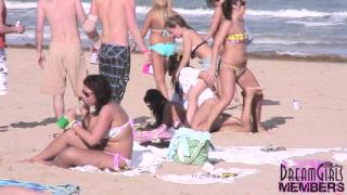 Little Big Tits Equal Big Beads at South Padre Beach Party Big Tit Moms