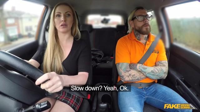 FakeHub - Super Hot Blonde goes for a Driving Test and Gets a Dick instead - 1