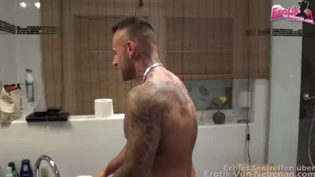 Sexu Sexy German Housewife with Big Natural Tits Gets Fucked under the Shower Gay Cut