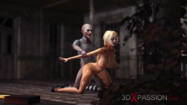 Blowjob Joker Fucks Hard a Sexy Clown Lady in an Abandoned Boy Scout Camp With