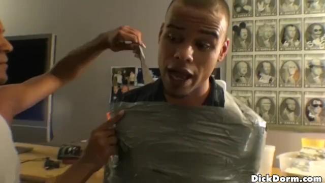 Free Hardcore Porn RealityDudes - Wrapped his whole Body with Tape and get Oral-sex Gaygroup