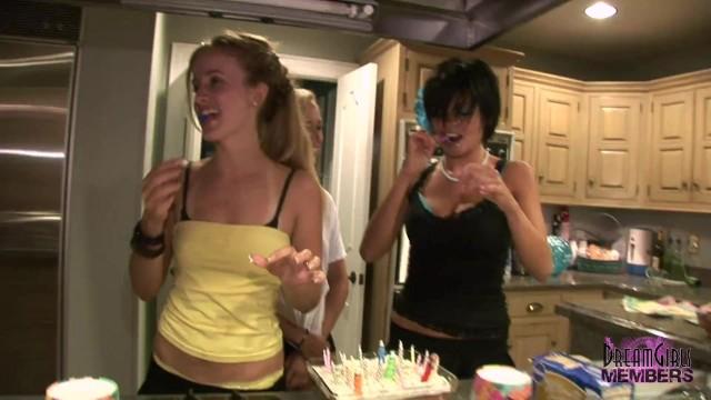Private Home Video Girls Show Tits Ass & Spread their Pussies at a Birthday - 2
