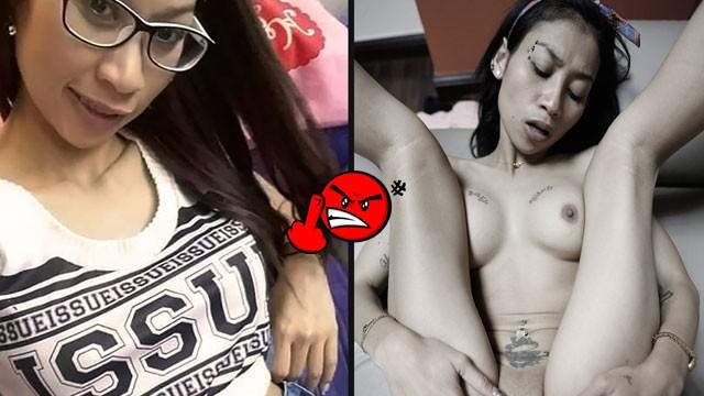 Food Deep Dick down with Flexible Tattooed Asian Teenage