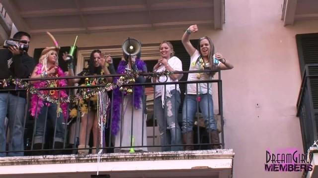 Handsome Mardi Gras Balcony Party Girls Gay Boy Porn - 1