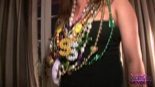 Facesitting Party Girls Show Tits Ass & Pussy on our Balcony at Mardi Gras Gay Trimmed