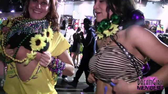 Hot Legit Girl next Door Types Expose Tits Ass & Pussy at Mardi Gras - 1