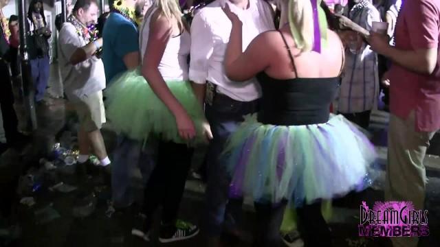 Domina Hot Legit Girl next Door Types Expose Tits Ass & Pussy at Mardi Gras Maid