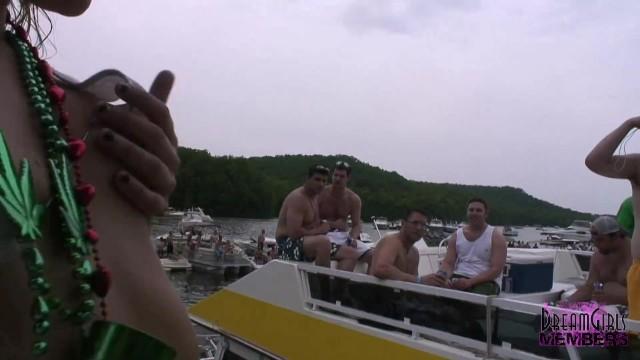 College Teens Party Naked on a Boat in the Ozarks - 1