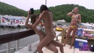 HotShame Naked Party in the Ozarks with Hot Girls Making out Ejaculation