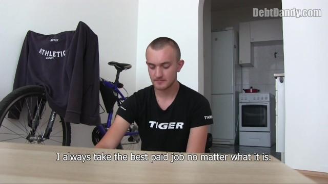 Muscular BIGSTR - Teen Boy Subrt does anything to Cover his Deposit Debt EuroSexParties - 1