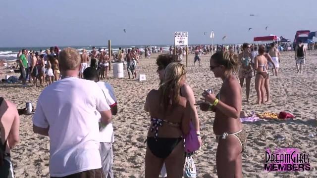 Butts Texas Beach Party with Hot Bikini Clad Spring Breakers Black Thugs - 2