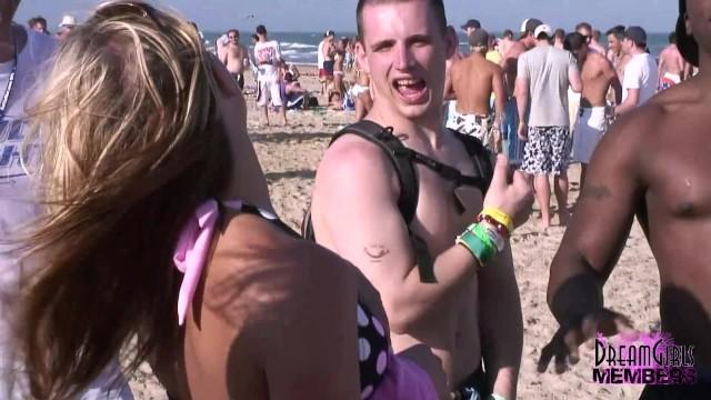 Butts Texas Beach Party with Hot Bikini Clad Spring Breakers Black Thugs - 1