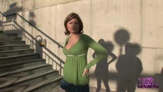 EuroSexParties Leah Livingston Flashes her Big Natural Tits in Downtown Tampa Massive