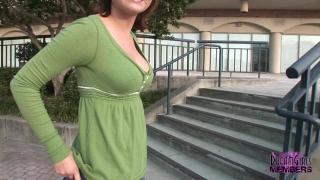 Sperm Leah Livingston Flashes her Big Natural Tits in Downtown Tampa Kiss