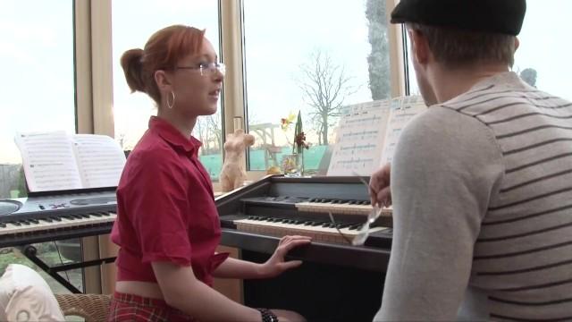 Gay Blowjob Petite Teen Sucks and Fucks Piano Instructor's Big Cock Pervert