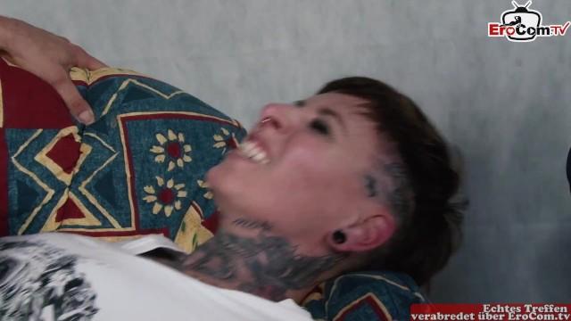 Nurse German Tattoo MILF Model Seduced at Fotoshooting Friends