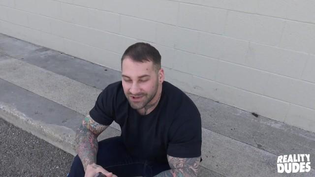 Neswangy RealityDudes: Tattooed Guy Fished from the Street and Fucked for some Cash Bigcocks - 1