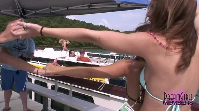 Wild Party Girls get Naked & Lick Pussy at Lake of the Ozarks - 1
