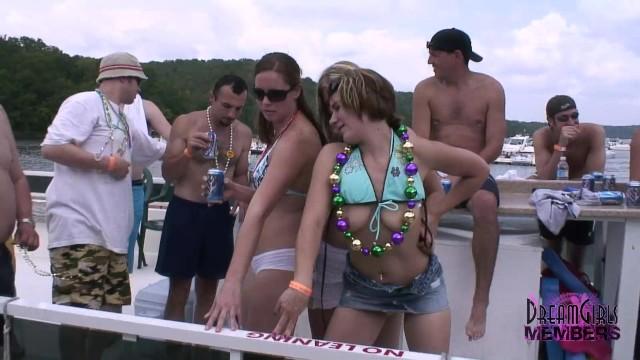 Job Girls Party Naked in Front of a Huge Crowd in the Ozarks Fucked