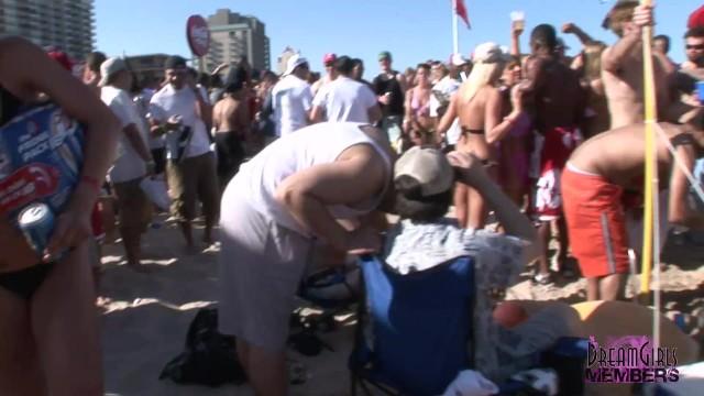 Enema College Spring Breakers Party Hard at Texas Beach Footjob - 1