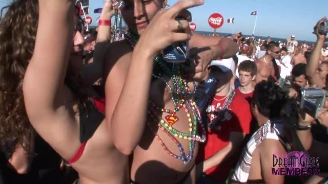 Girls going Wild at Huge Texas Beach Party - 1