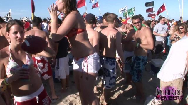 Blackdick Girls going Wild at Huge Texas Beach Party Bondage - 1