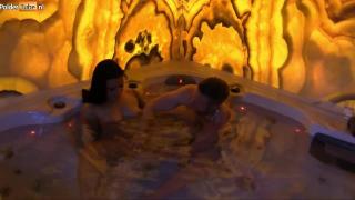 BGSex Big Ass Brunette Teen with Big Tits Fucks a Big Dick in the Jaccuzi Tetona