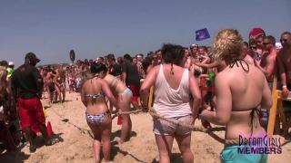 Royal-Cash Bikini Beach Tug of War Fudendo
